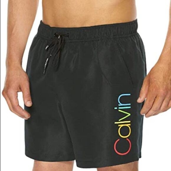 Calvin Klein Mens Swim Trunks Medium NEW - Picture 1 of 2